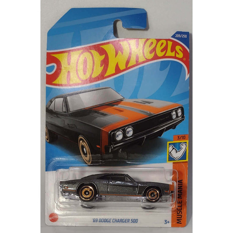 Hot Wheels 2022 Muscle Mania Series Cars '69 Dodge Charger 500 3/10 209/250