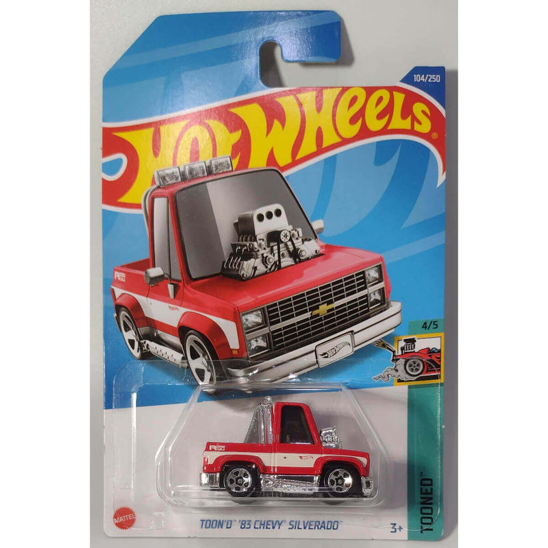 Hot Wheels 2022 Tooned Series Cars Toon'd '83 Chevy Silverado (Red) 4/5 104/250 HCX11
