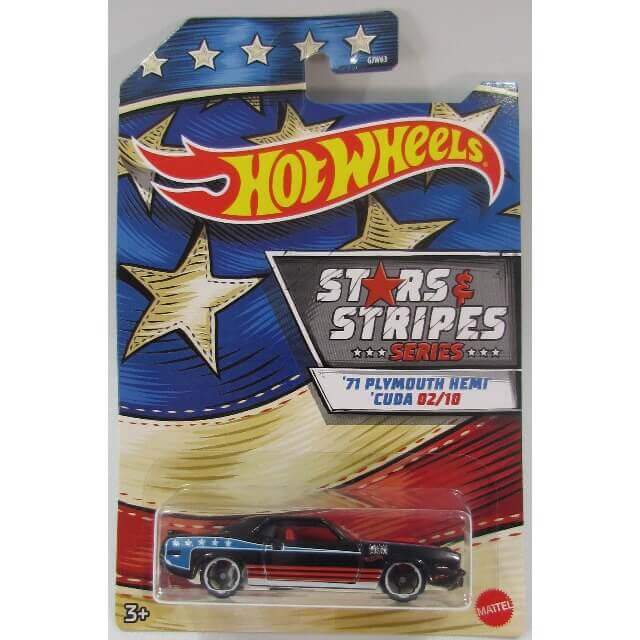 Stars and Stripes Series 10 cars selling Lot! Complete! American Muscles! From 2021! Hotwheels Diorama Miniature