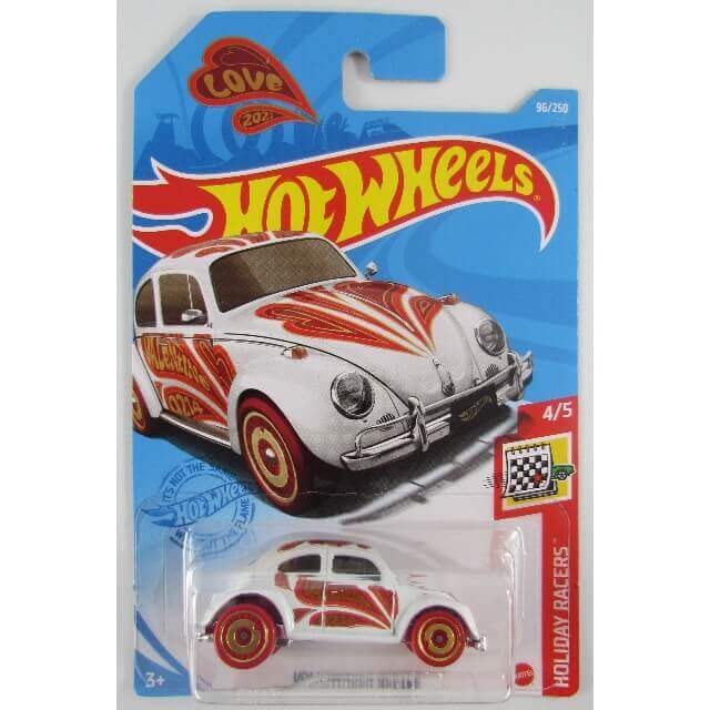 Hot Wheels 2021 Holiday Racers Volkswagen Beetle (White) 4/5 96/250