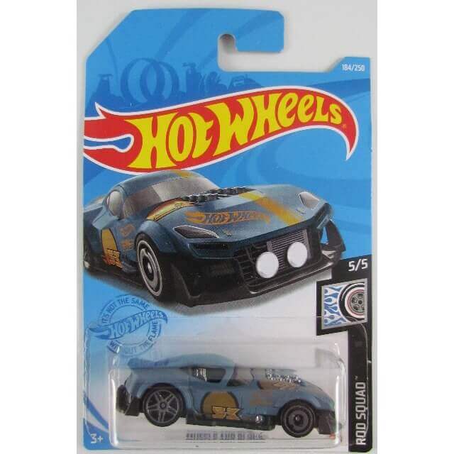  Hot Wheels 2021 Rod Squad Series Cars Muscle and Blown (Blue-Gray) 5/5 184/250