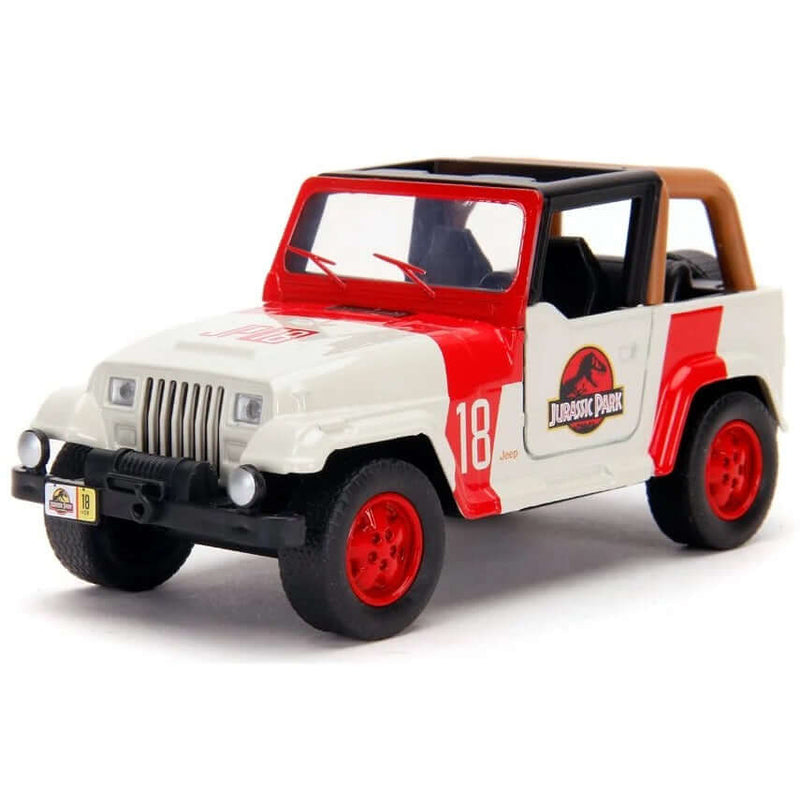 Jada Toys Jurrassic World 1992 Jeep Wrangler 1:32 Scale Die-Cast Metal Vehicle