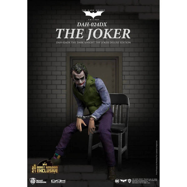 Beast Kingdom The Dark Knight Joker DAH-024DX Dynamic 8-Ction Heroes Deluxe Version 8-Inch Action Figure