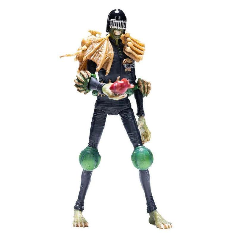 Hiya Toys Judge Dredd Judge Death 1:18 Scale Exquisite Mini Action Figure - Previews Exclusive full figure front with heart accessory.