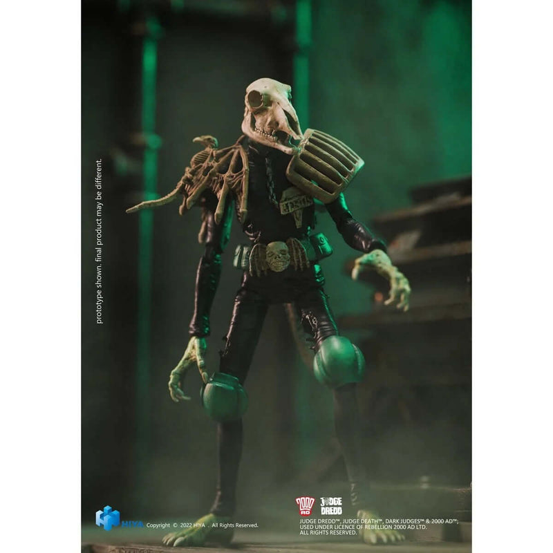 Hiya Toys Judge Dredd Judge Mortis 1:18 Scale Exquisite Mini Action Figure - Previews Exclusive, Figure in diorama