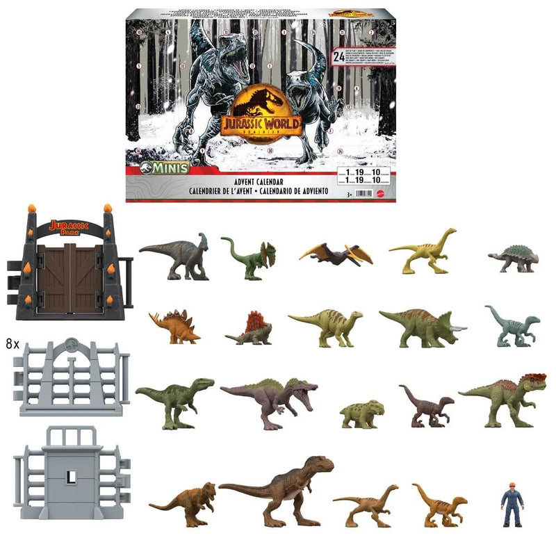 Mattel Jurassic World: Dominion Advent Calendar, contents