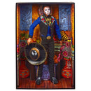 Barbie 2022 Ken Dia De Muertos Signature Black Label Collectible Doll, standing in diorama box