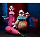 NECA Toony Terrors Killer Klowns From Outer Space Slim & Chubby 2-Pack 6” Scale Action Figures with diorama backdrop
