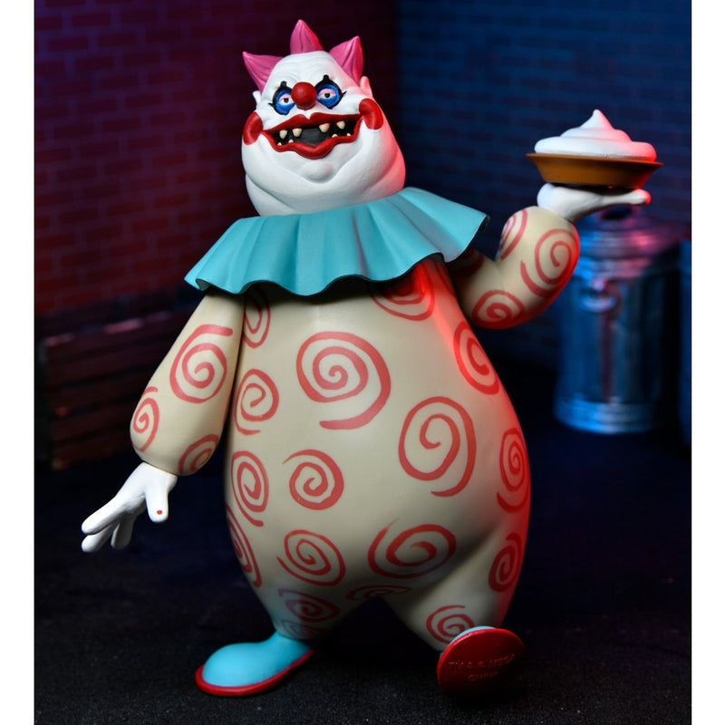 NECA Toony Terrors Killer Klowns From Outer Space Slim & Chubby 2-Pack 6” Scale Action Figures, Chubby holding pie
