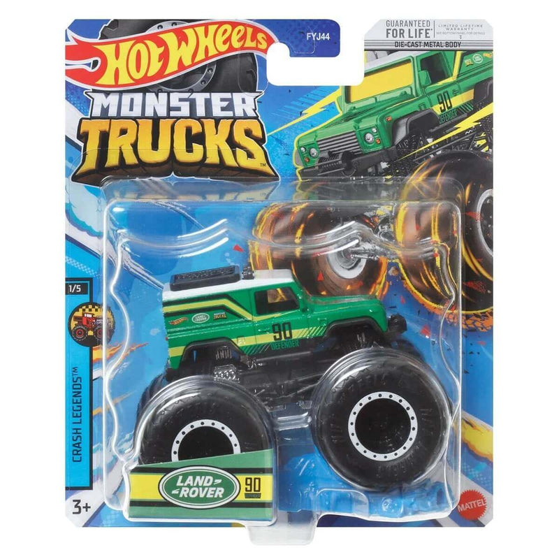 Hot Wheels 2023 1:64 Die-Cast Monster Trucks (Mix 1), Land Rover