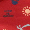 Life is Good® Red Dog Bandana, design closeup
