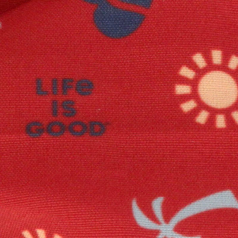 Life is Good® Red Dog Bandana, design closeup