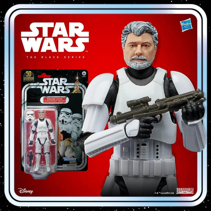 Star Wars The Black Series George Lucas (in Stormtrooper Disguise) 6-Inch Action Figure closeup