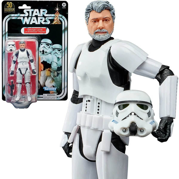 Star Wars The Black Series George Lucas (in Stormtrooper Disguise) 6-Inch Action Figure with helmet