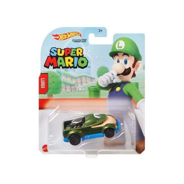 Hot Wheels Super Mario Nintendo Character Cars 2021 Luigi