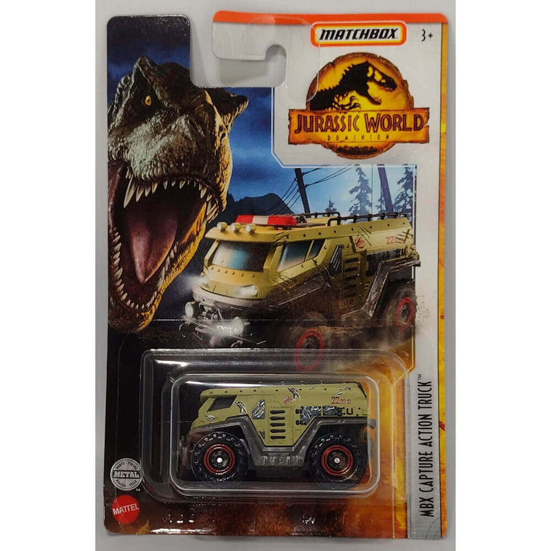 Matchbox 2022 Jurassic World Dominion 1:64 Die-Cast Vehicles Mix 5, MBX Capture Action Truck