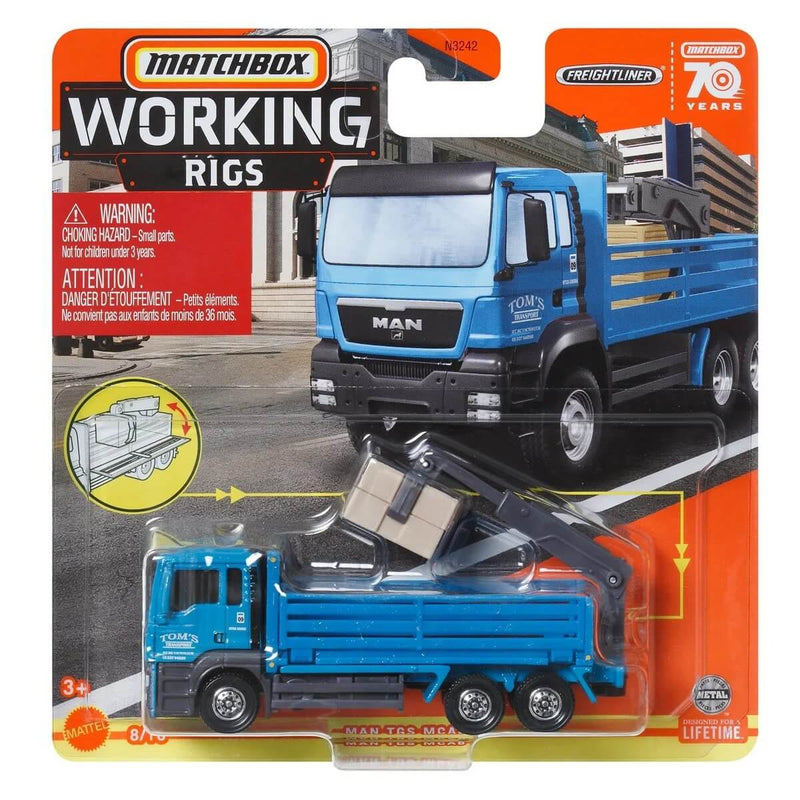 Matchbox 2023 Working Rigs (Wave 2) 1:64 Scale Die-Cast Trucks, Man TGS MCab