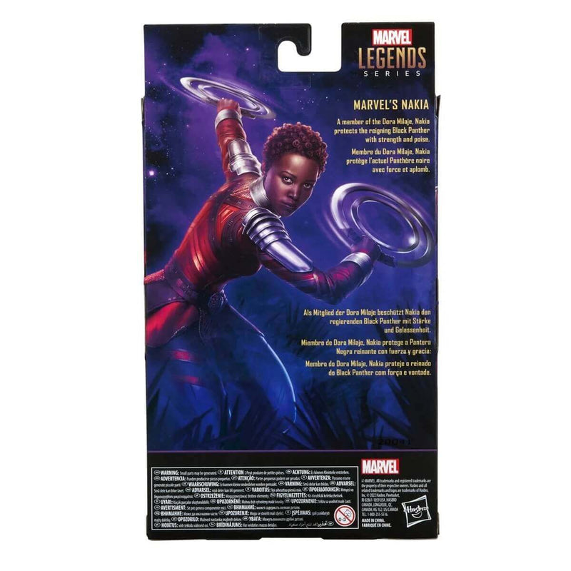 Hasbro Black Panther Marvel Legends Legacy Collection 6-Inch Action Figures, Marvel's Nakia Box Back