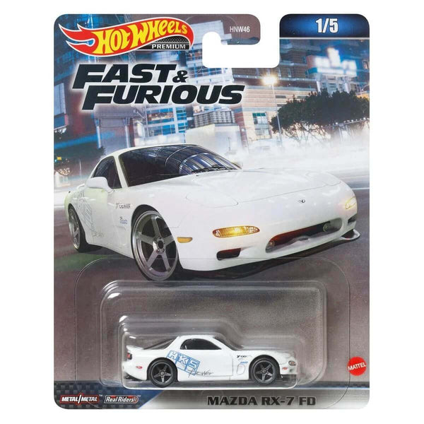 Hot Wheels Premium 2023 Fast and Furious Series (Mix 1) 1:64 Scale Diecast Cars, Mazda RX-7 FD