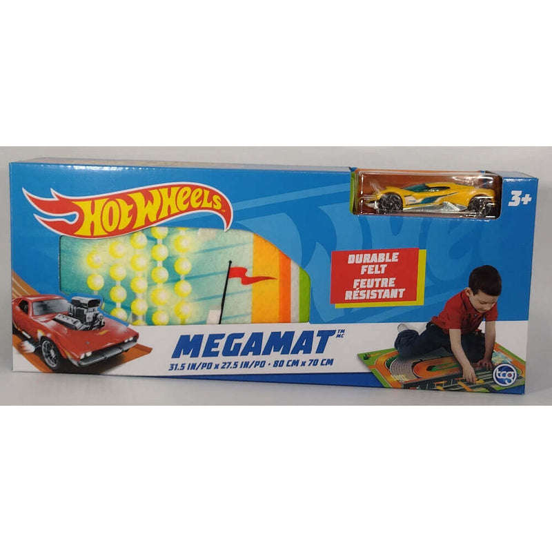 Hot Wheels Megamat with Vehicle Included, Yellow Car
