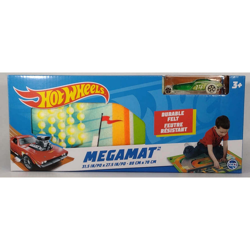 Hot Wheels Megamat with Vehicle Included, Green Car