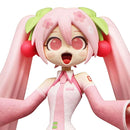 FuRyu Vocaloid Hatsune Miku Sakura Miku Version Pink 6 1/2" Cartoon Figure, face closeup