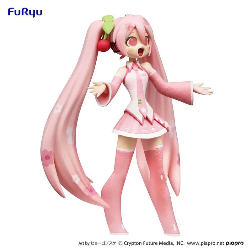 FuRyu Vocaloid Hatsune Miku Sakura Miku Version Pink 6 1/2" Cartoon Figure, side view