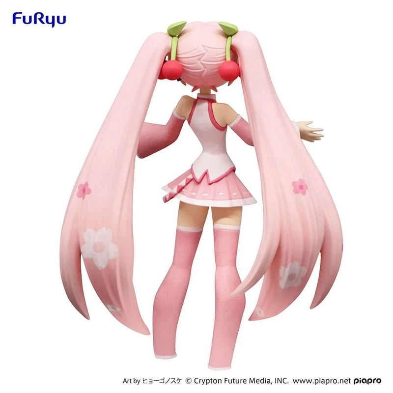 FuRyu Vocaloid Hatsune Miku Sakura Miku Version Pink 6 1/2" Cartoon Figure, back view