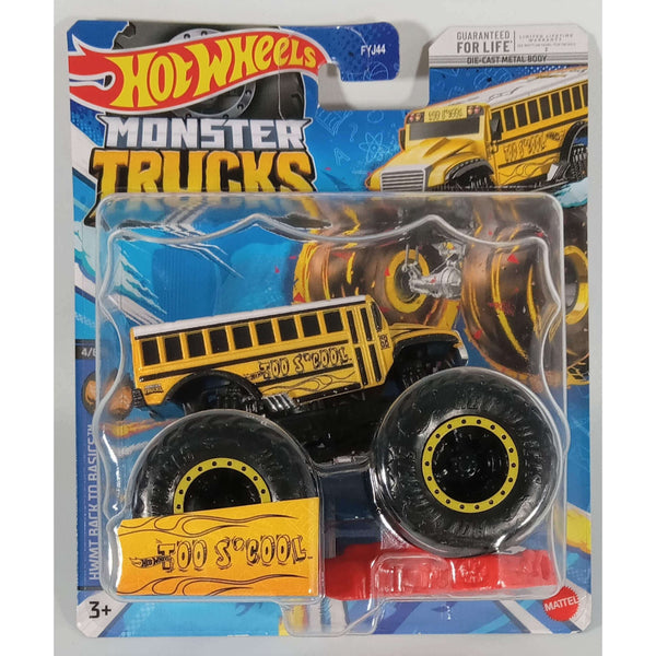 Hot Wheels 2023 1:64 Scale Die-Cast Monster Trucks (Mix 5), (HWMT Back To Basics 4/6)Too S'Cool HNW14