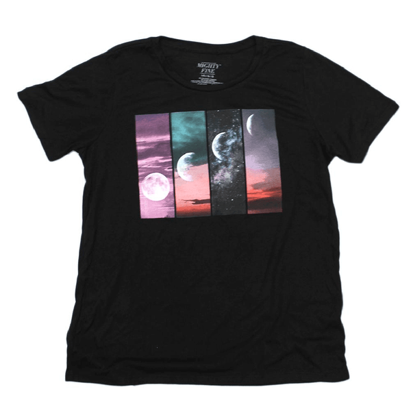 Black Moon Cycle Space Block Boy's T-Shirt