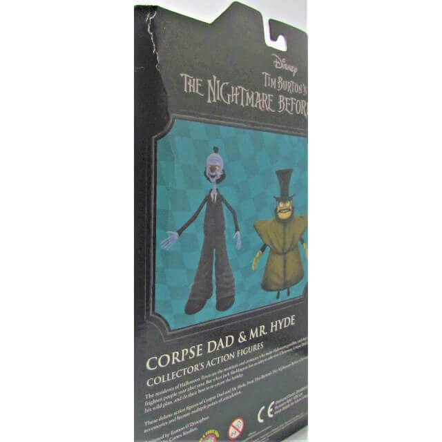 Nightmare Before Christmas Select Series 10 Action Figure, Corpse Dad and Mr. Hyde Wrinkle Tear on Side Panel