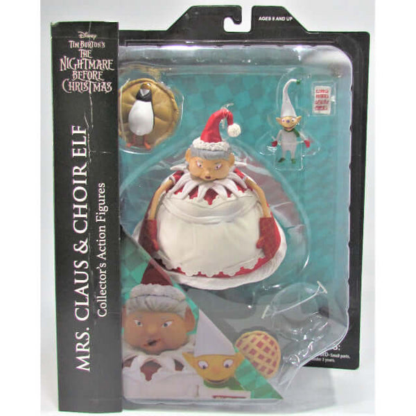 Nightmare Before Christmas Select Series 10 Action Figure, Mrs. Claus & Choir Elf Loose Pie/line Down Side Panel