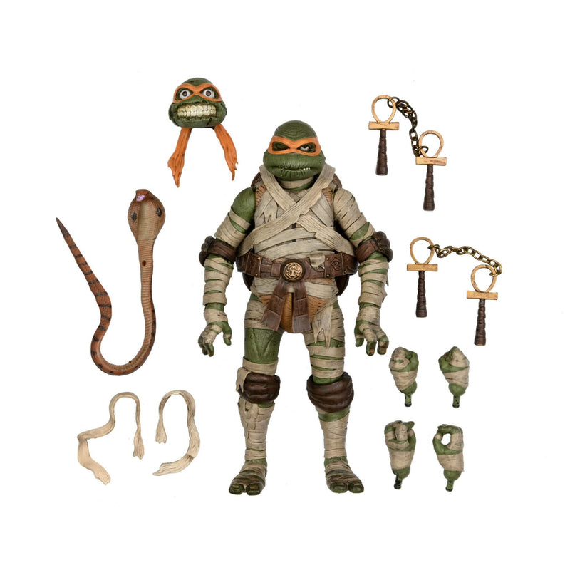 NECA Teenage Mutant Ninja Turtles Michelangelo as The Mummy 7” Scale Action Figure with accessories