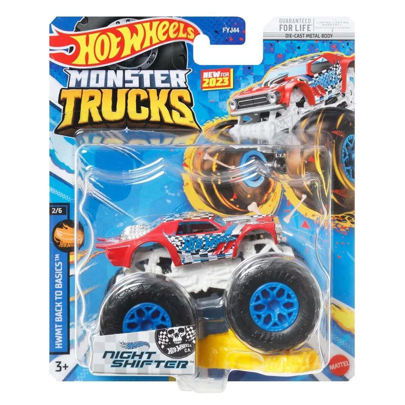 Hot Wheels 2023 1:64 Scale Die-Cast Monster Trucks (Mix 3), Night Shifter