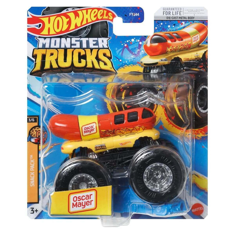 Hot Wheels 2023 1:64 Scale Die-Cast Monster Trucks (Mix 4), Oscar Mayer