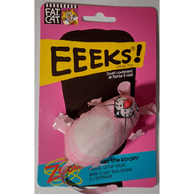 FAT CAT® Classic Eeeks! Cat Toy Pink Mouse