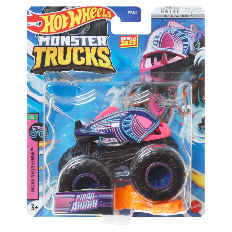 Hot Wheels 2023 1:64 Scale Die-Cast Monster Trucks (Mix 2), Piran-Ahhhh