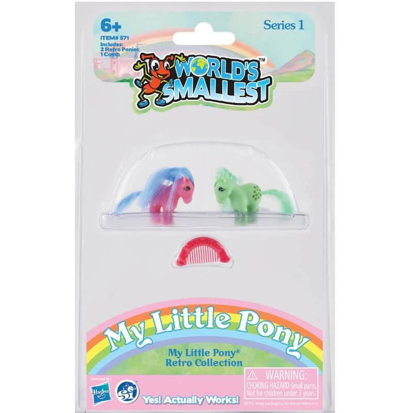 World's Smallest My Little Pony Retro Collection, Green Hair and Pink Pony
