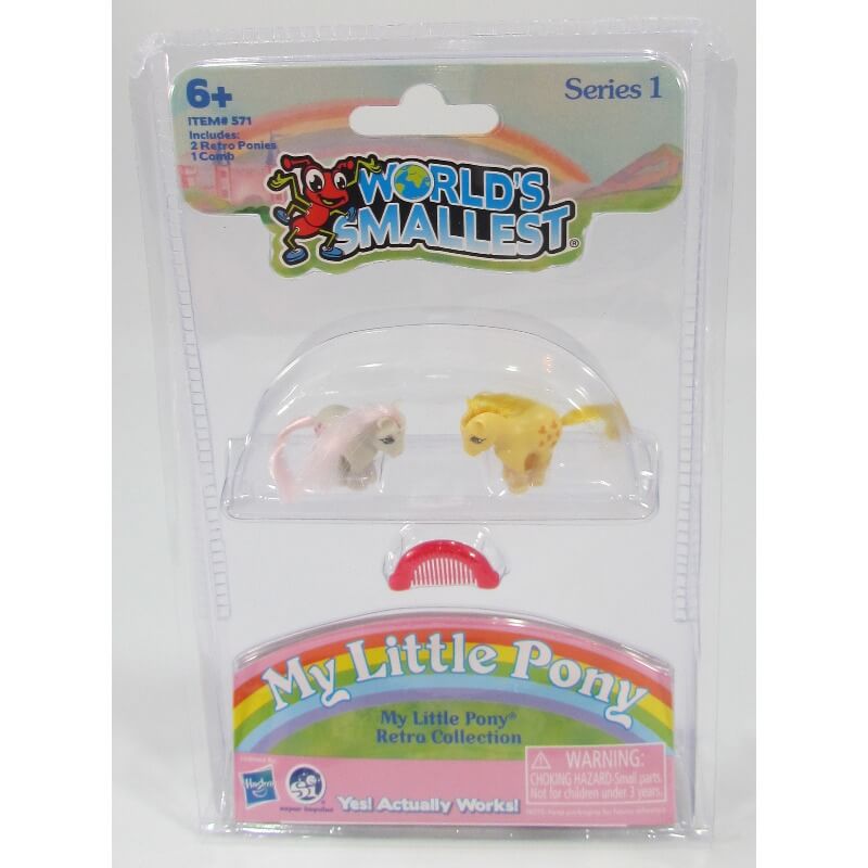 World's Smallest My Little Pony Retro Collection, Yellow Hair and Gray Pony