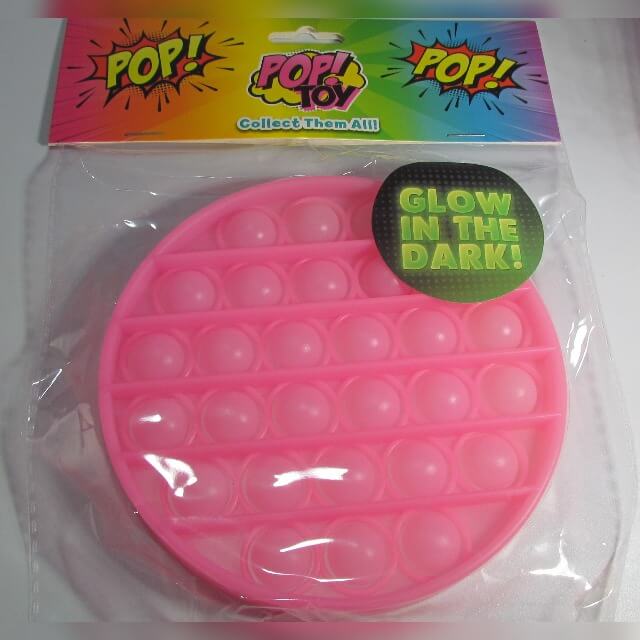 POP! Toys, Fidget Popping Fun Circle Pink (Glow in the Dark)