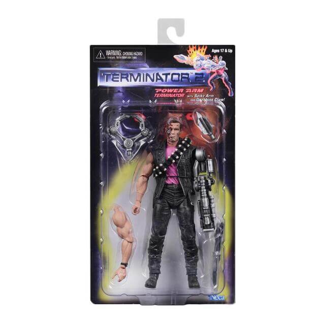 NECA Terminator 2 7″ Scale Action Figure Kenner Tribute T-800 Power Arm