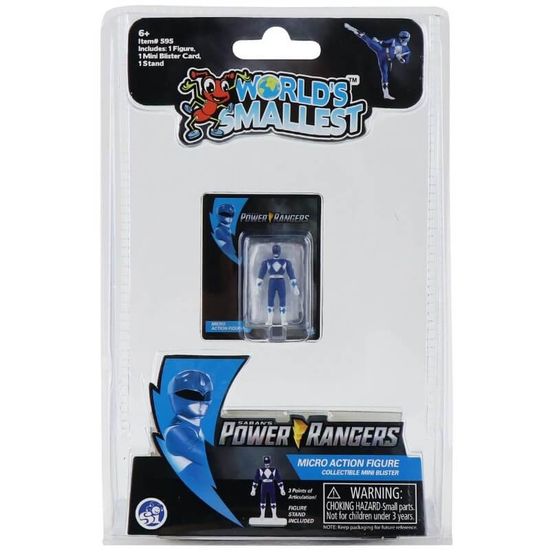 World’s Smallest Micro Action Figures Power Rangers, Blue Ranger