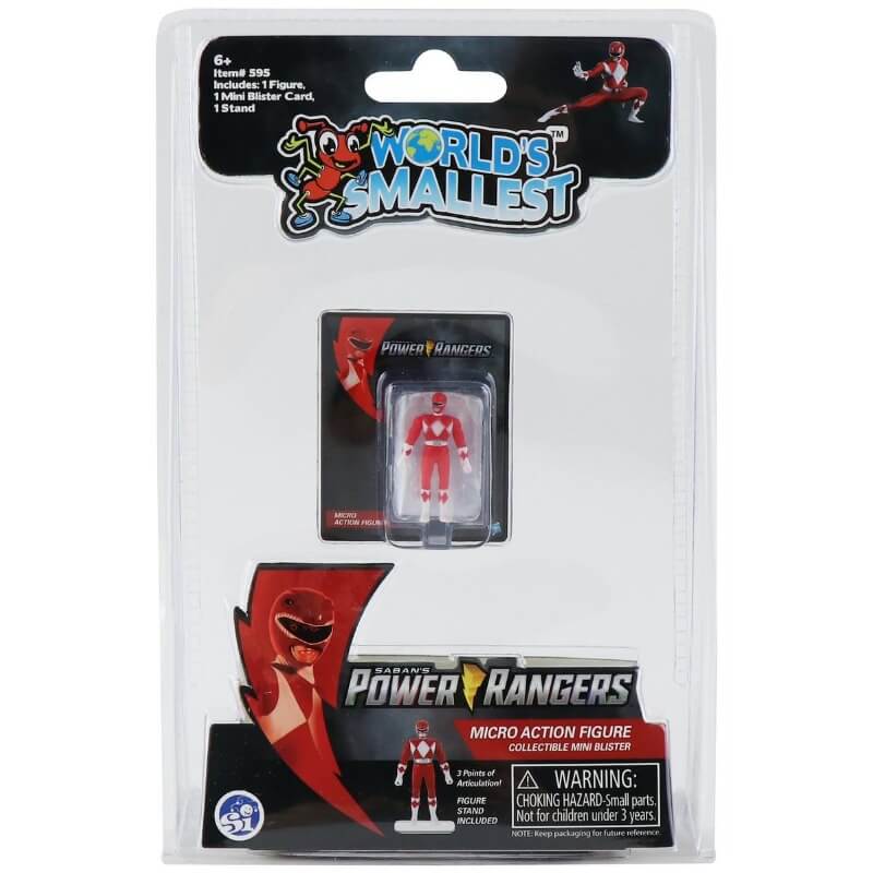 World’s Smallest Micro Action Figures Power Rangers, Red Ranger