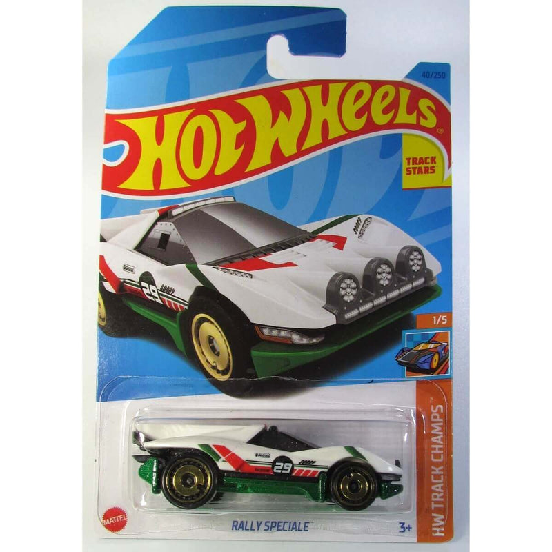 Hot Wheels 2023 Mainline HW Track Champs Series 1:64 Scale Diecast Cars (International Card), Rally Speciale 1/5 40/250 HKK37