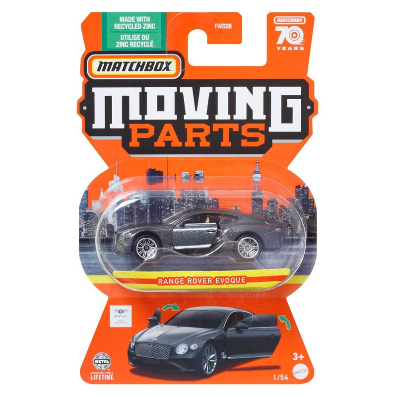 Matchbox 2023 Moving Parts Series 1:64 Scale Diecast Vehicles (Wave 1), Range Rover Evoque