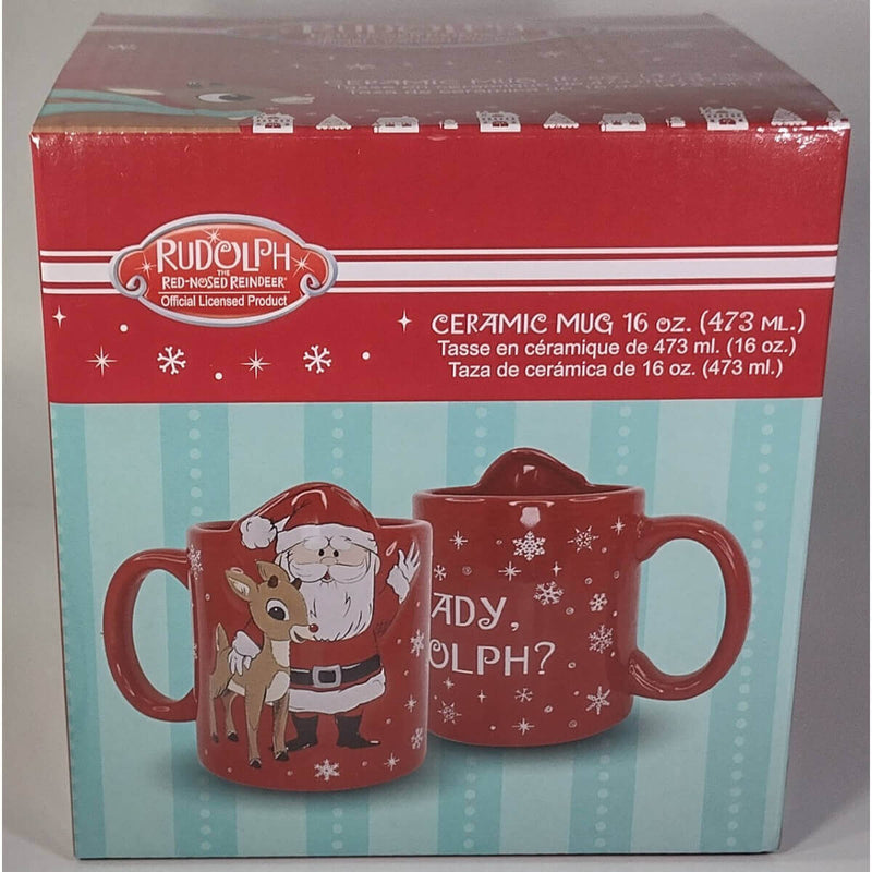 Bioworld Rudolph Ready Rudolph? 16 Ounce Bas Relief Ceramic Mug