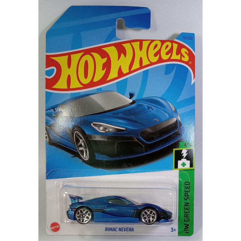 Hot Wheels 2023 Mainline HW Green Speed Series 1:64 Scale Diecast Cars (International Card), Rimac Nevera 4/10 70/250 HKG36
