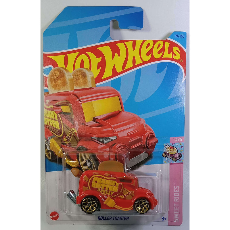 Hot Wheels 2023 Mainline Sweet Rides Series 1:64 Scale Diecast Cars (International Card), Roller Toaster 4/5 59/250 HKH20