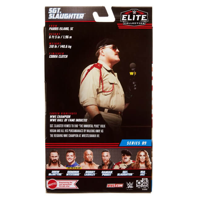  WWE Elite Collection Series 89 Action Figures, Sgt. Slaughter