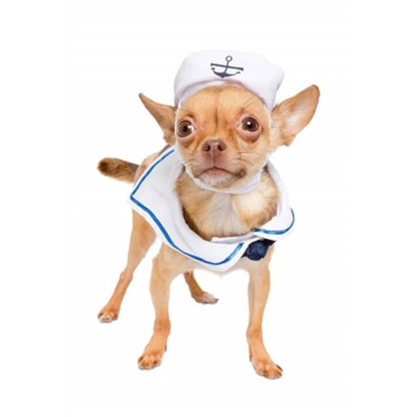 Pet Krewe Sailor Hat And Ascot Costume - Main Image